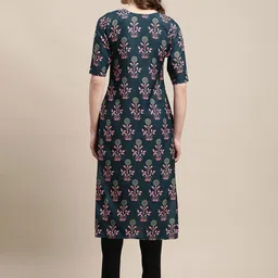 7threads KALINI Women Pack Of 2 Ethnic Motifs Printed Crepe Kurta image 5