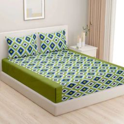 swayam Cotton 200TC Double Bedsheet with 2 Pillow Covers-picture-0