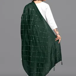 sekmany Pure Cotton Embroidered Green Women Dupatta image 2