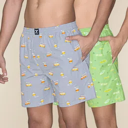 xyxx Pack of 2 Soft Super Combed Cotton SURF Printed Men Boxer image 1