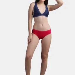 N-Gal Navy Blue Floral Non-Padded Bralette Bra image 4