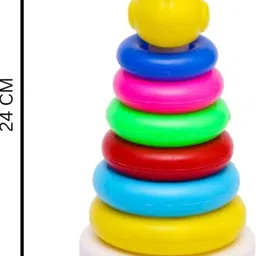 sopali Rainbow Stacking Rings Tower duck Toys image 2