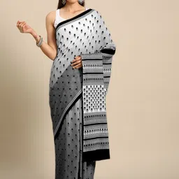 BUTA BUTI Floral Pure Cotton Saree-picture-26