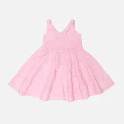 Bodycare Girls Smocked Detail Fit & Flare Tiered Dress-picture-52
