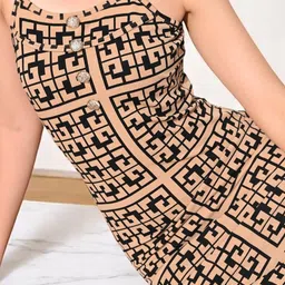 SFOTY Women Geometric Printed Bodycon Mini Dress image 2