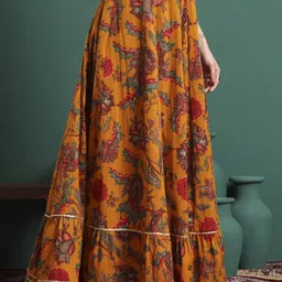 KALINI Printed Flared Maxi Skirt image 5