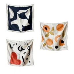 ULOS Women Pack Of 3 Printed Satin Scarf-picture-27