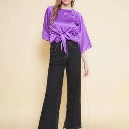 BAESD Women Solid Round Neck Top-image-44