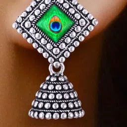 DIVASTRI Women Silver Earrings image 5
