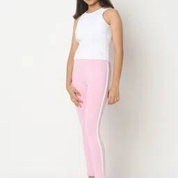 You Got Plan B Girls Side Stripe Detail Ankle-Length Leggings-picture-14
