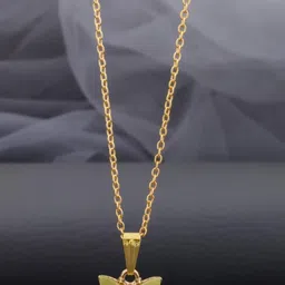 SZN Set Of 2 Gold-Plated Butterfly Shaped Enamelled Pendants With Chains image 4