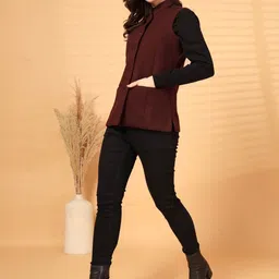 Vastraa Fusion Pure Wool Woven Nehru Jacket image 3