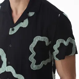 Jack & Jones Men Solid Cuban Collar Casual Shirt image 5