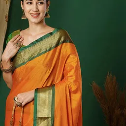 yourwish Ethnic Motifs Zari Silk Cotton Banarasi Saree-picture-16