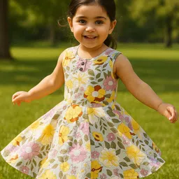 YK Girls Polyester Fit and Flare Dresses-image-11