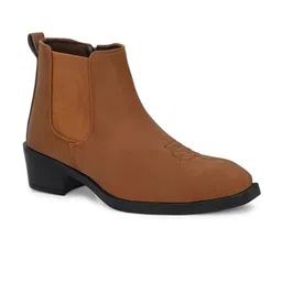 The Roadster Lifestyle Co. Men Leather Block-Heeled Chelsea Boots-picture-12