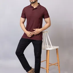 TRIUS Men Geometric Printed Polo Collar T-shirt image 2