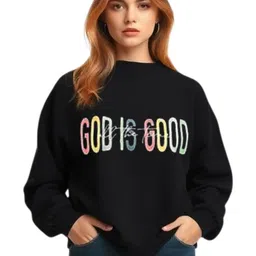 SALUJA FABRICS Women Typography Printed Round Neck Cotton Pullover-image-68