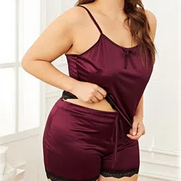 PHALIN Women Satin Night suits image 2