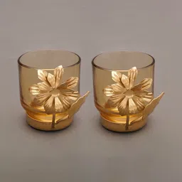 JAYPORE Gold-Toned Set of 2 Candle Holder-picture-41