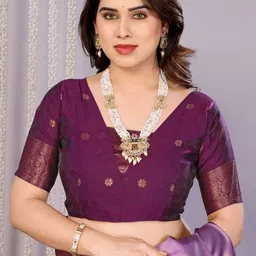 Snofi Creation Floral Zari Art Silk Banarasi Saree image 5