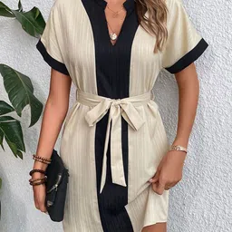 StyleCast x Revolte Women Striped A-Line Mini Dress image 2