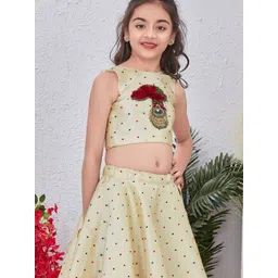Anneca Girls Patchwork Ready to Wear Lehenga & Blouse image 2