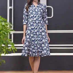 INUKA Floral Print A-Line Dress-picture-12