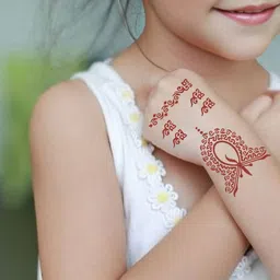 VOORKOMS Mehndi Stencil Sticker Designs With Detailed Floral & Leaf image 5