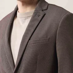 Arrow Self Design Slim-Fit Single-Breasted Formal Blazers image 2