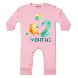 Arvesa Kids-Unisex Pink Cotton Rompers-picture-58