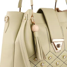 SGM FASHION Geometric Embellished PU Structured Shoulder Bag image 5