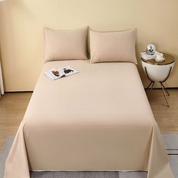 JC HOME Khaki Pure Cotton 240 TC King Bedsheet Set 2 m x 2.3 m-picture-48
