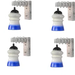 SOMIL Blue Glass Cylinder Printed Wall Lamps-picture-30