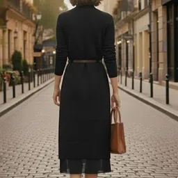 MARC LOUIS Layered Sheath Midi Dress image 3