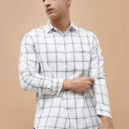 Fame Forever by Lifestyle Checked Spread Collar Cotton Shirt-picture-12