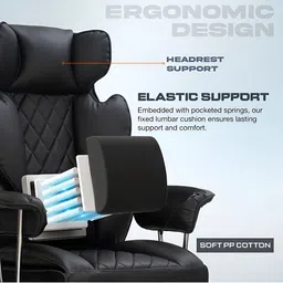 DROGO Black Ergonomic Study Arm Chair image 5