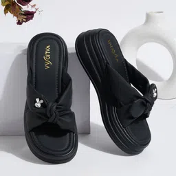 VALIOSAA Women Open Toe Platform Sandals with Bows-picture-15