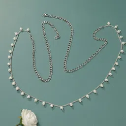 FIMBUL Women Artificial Stones Studded Waist Chain Saree Accessories-picture-10