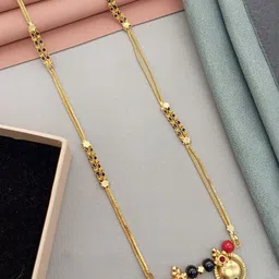 SHANKHRAJ MALL gold plated Gold-Plated Metal Mangalsutra-picture-29