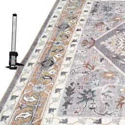 Kaleen India Grey Traditional Anti-Skid Polyester Carpet image 3