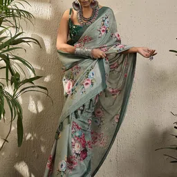 all about you Floral Printed Block Print Saree-picture-34