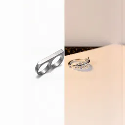 Teeragaj Set Of 2 Stone-Studded Adjustable Couple Finger Rings-image-58