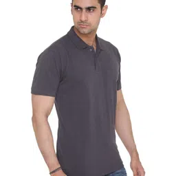 Colors and Blends Men Solid Polo Collar Cotton T-shirt image 5