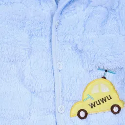 V-Mart Infants Boys Self Design Hooded Pure Cotton Shirt with Trousers image 3