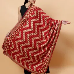 Moda Chales Ethnic Motifs Embroidered Dupatta with Phulkari-picture-27