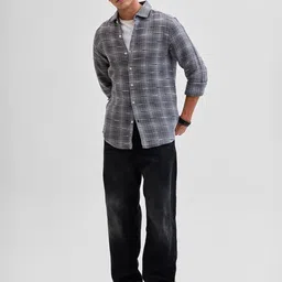 Snitch Men Checked Open Front Jacket image 2