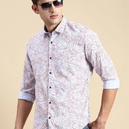 SHOWOFFFF Men Comfort Slim Fit Floral Printed Casual Shirt-image-33