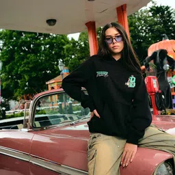 Bonkers Corner Women Printed Hooded Pullover Sweatshirt image 5