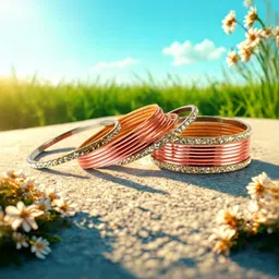 Vidhya Kangan Set Of 16 Gold Plated Bangles image 2